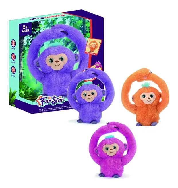 Peluche Mono Brazos Largos Giro 360 Canta Y Habla