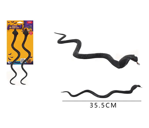 Víbora Serpientes Cobra Goma Pack X2 35cm
