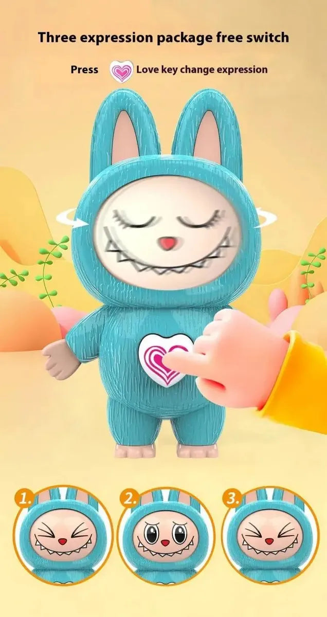 Llavero Muñeco Labubu 10cm Gira Gira 3 Caras