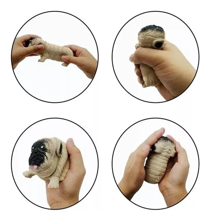 Squishy Perro Amansaloco Pug Caja X12 Unidades