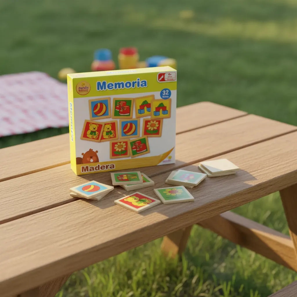 Juego De Memoria De Madera 32 Fichas Didáctico