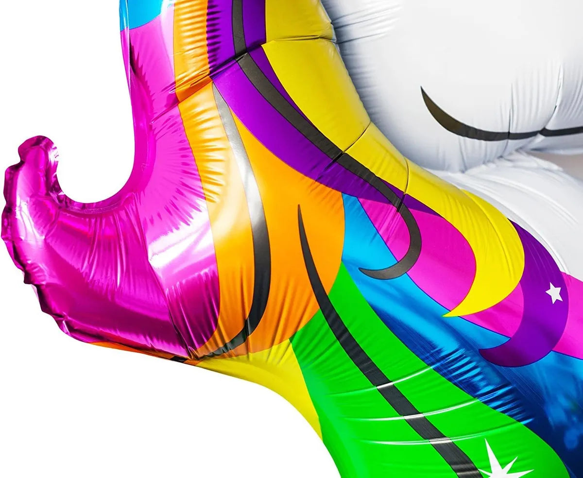 Globos Unicornio Metalizado 90 Cm Set X3