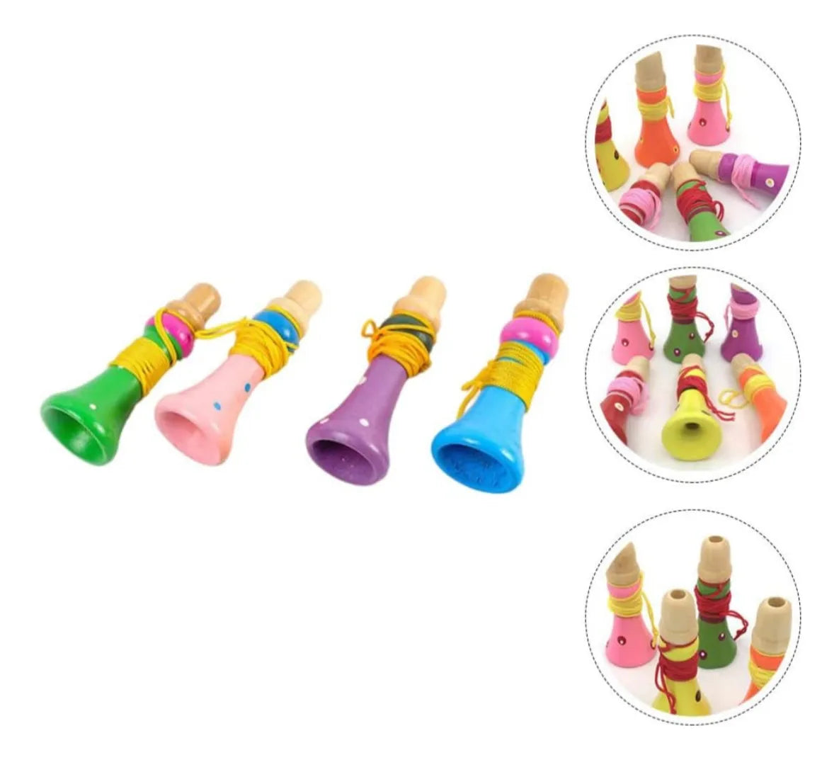 Corneta En Madera Montessori 9cm X 2 Unidades