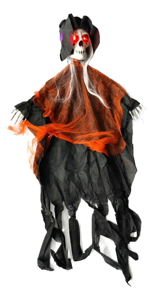 Muñeco Decorativo Calavera Luz Y Sonido Halloween