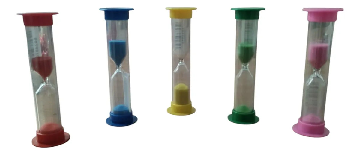 Reloj De Arena Mini 9x3 Cm Pack X6 Varios Colores