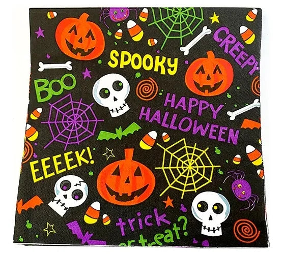 Servilletas Diseño Halloween Pack X20