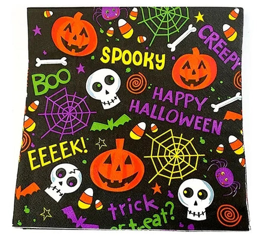 Servilletas Diseño Halloween Pack X20