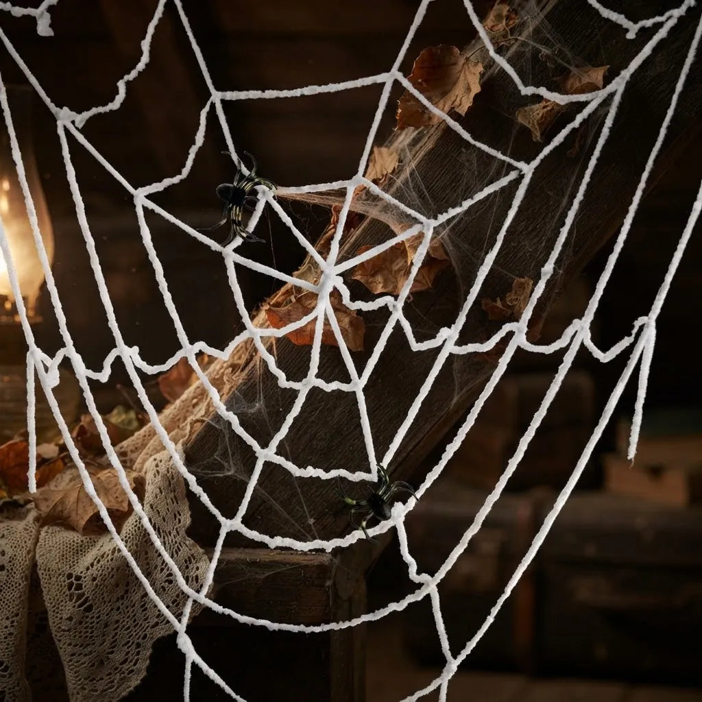 Telaraña Blanca Decorativa 250 cm – Halloween