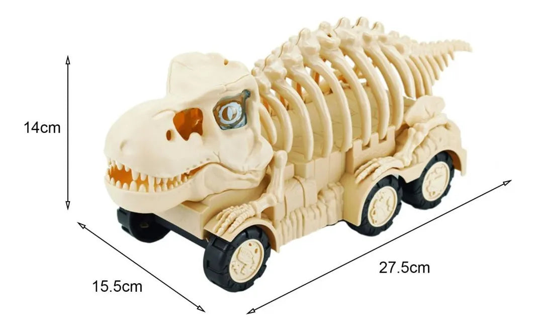 Camión De Dinosaurio Trex Luz Y Mini Dinosaurios
