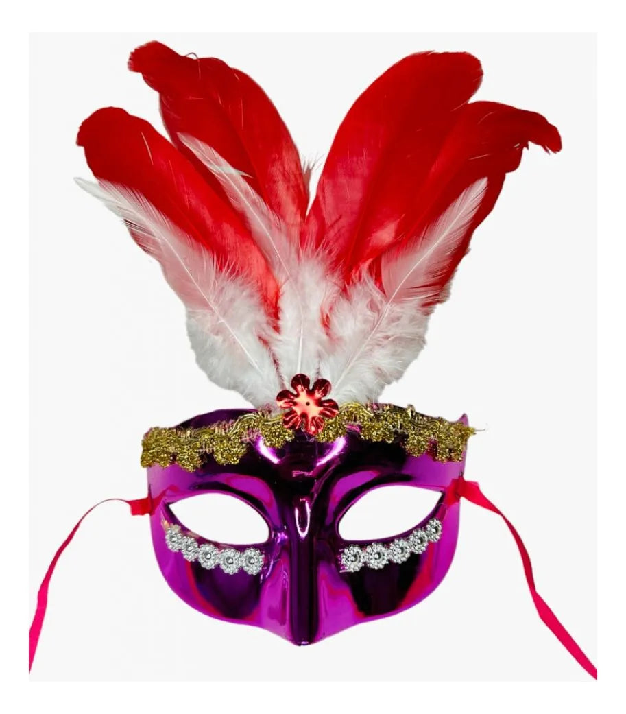 Antifaz Con Plumas Varios Colores