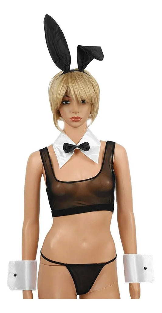 Set Conejo Sexy Playboy Diadema Moño