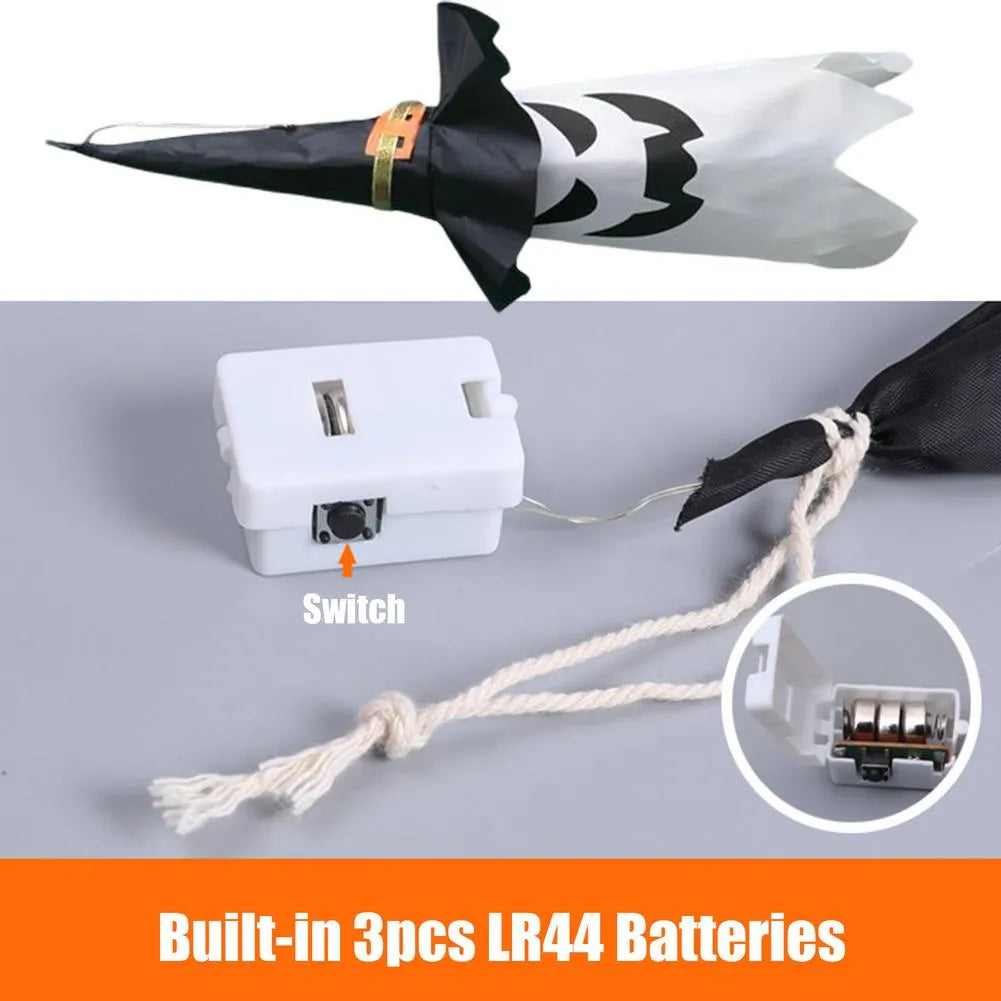 Fantasma Con Luz Halloween Colgante 45cm