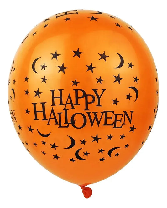 Globos Feliz Halloween Fiesta Surtidos Pack X12