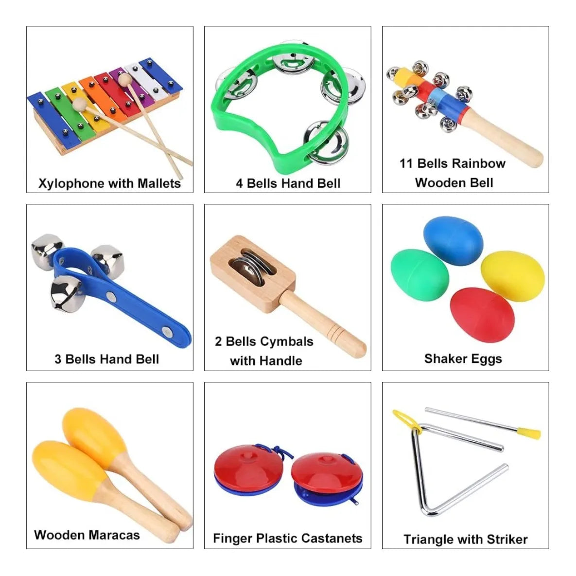 Set 17 Instrumentos Musicales Montessori Mochila