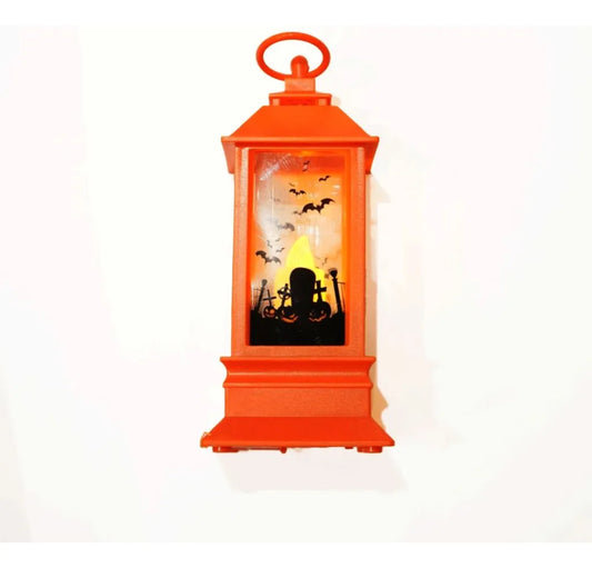 Lampara Farol Decoracion Halloween 13cm Pack X2