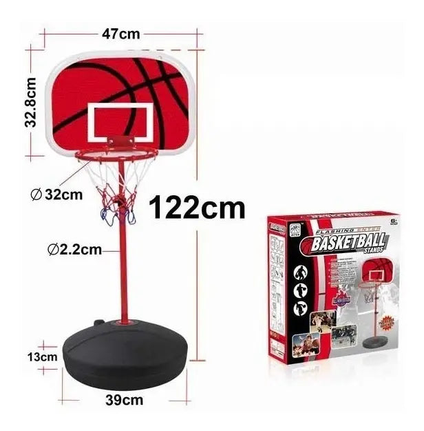 Aro de Basketball Infantil con Tablero Altura Ajustable
