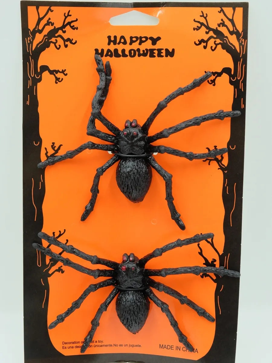 Pack Set 2 Arañas Grandes Halloween 13x10 Cm Deco