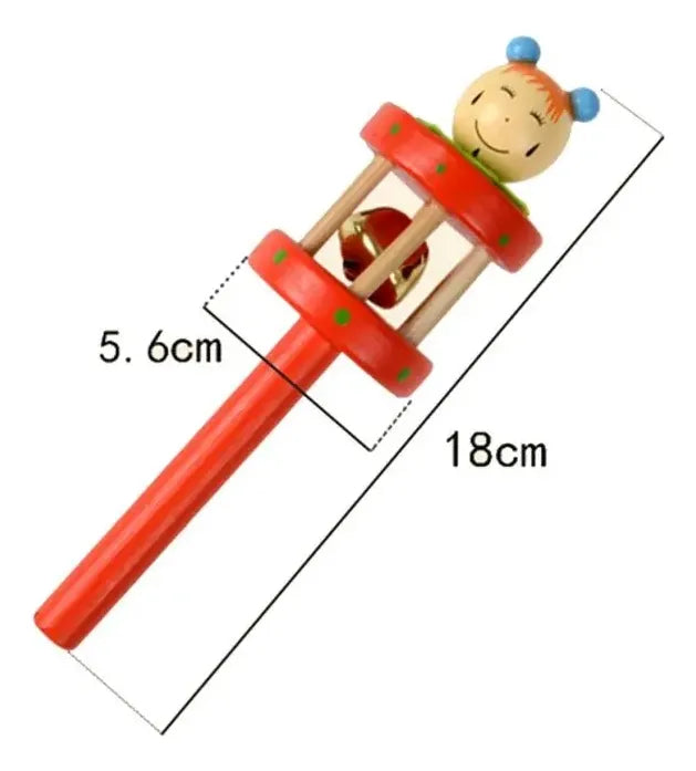 Sonajero De Bebe En Madera Montessori tipo jaula