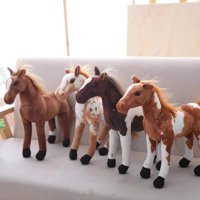 Caballo De Peluche Importado 28x32cm