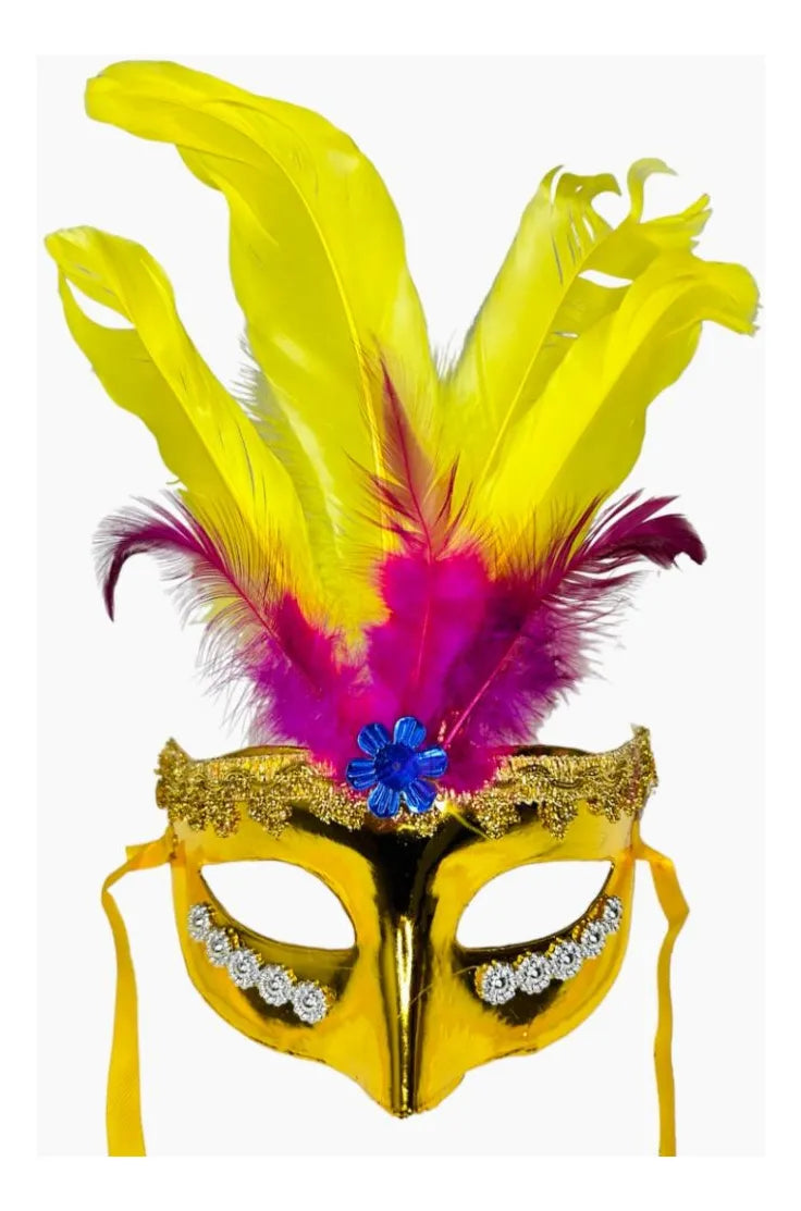 Antifaz Con Plumas Varios Colores