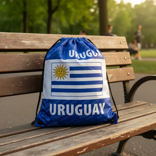 Mochila Bolso Con Cuerdas Uruguay Bandera