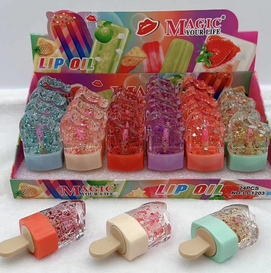 Brillo Labial Infantil Paleta De Helado Sorpresitas