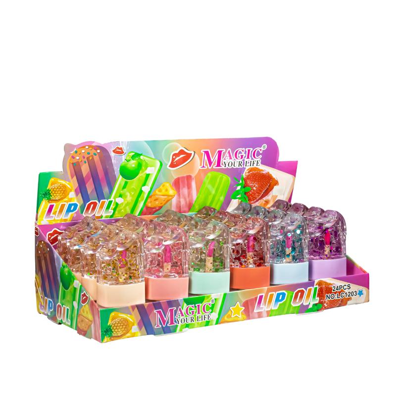 Brillo Labial Infantil Paleta De Helado Pack X12