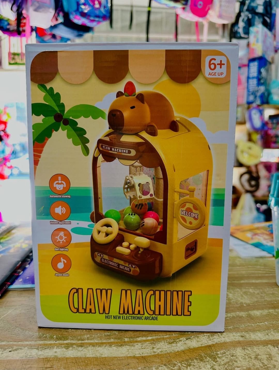 Máquina De Regalos Con Garra Capibara Luz Y Sonido