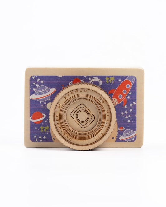 Caja Musical En Madera Con Forma De Camara Fotos