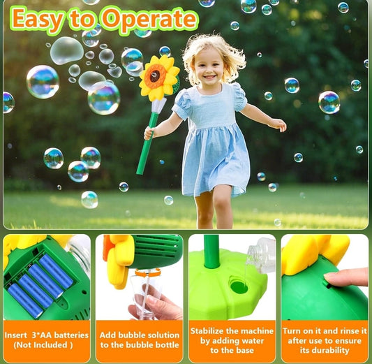 Maquina De Burbujas Automatico Flor 120cm