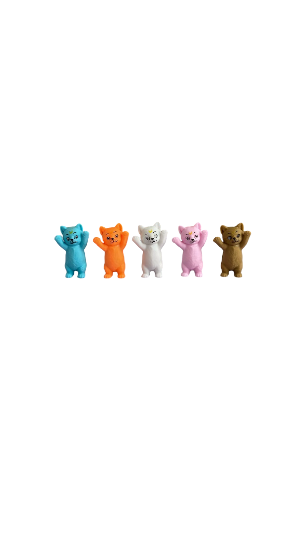 Gatos De Goma 4cm Sorpresitas Souvenirs Pack X20