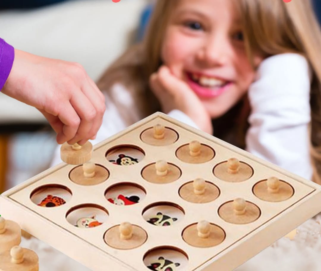 Juego De Memoria Didactico De Madera Montessori