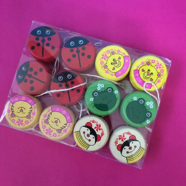 Yoyo En Madera Montessori Pack X6