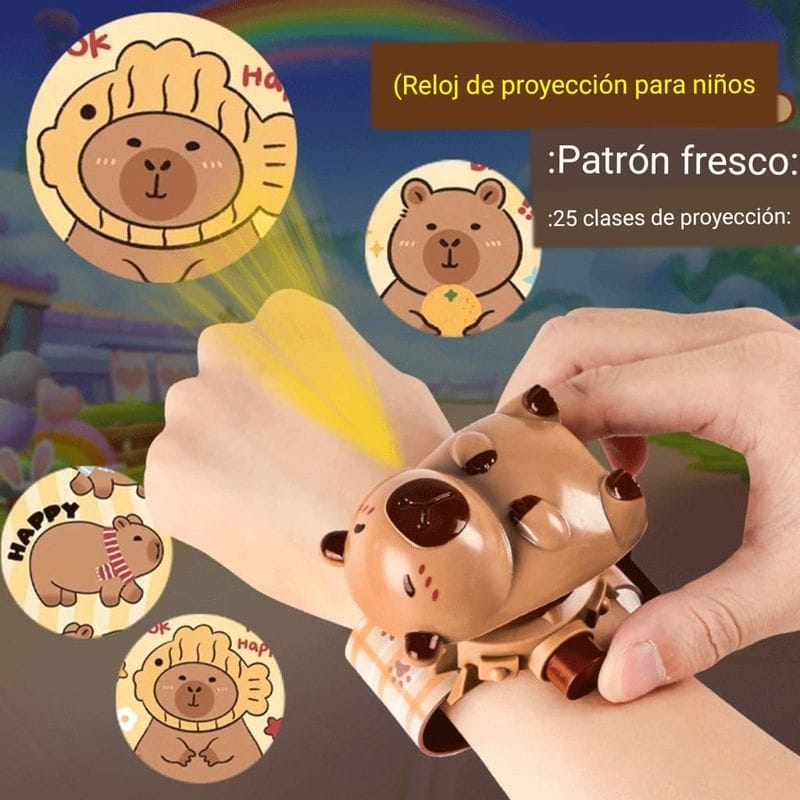 Reloj Proyector Capibara 24 Imágenes