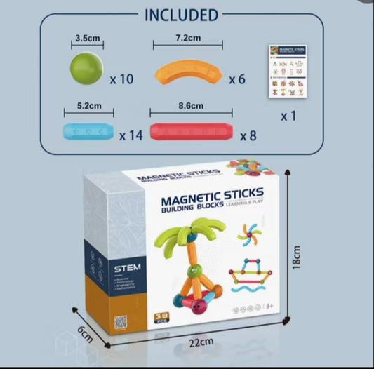 Juego Magnético 38pcs Coloridas Construcción Formas