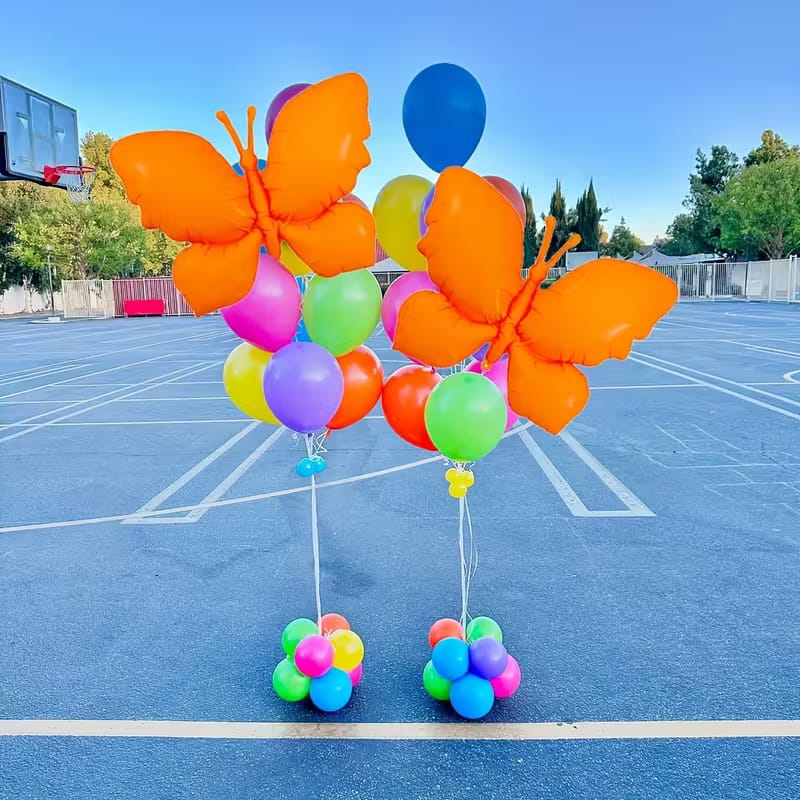 Globo De Mariposa Fluo Neon Pack X3 98x72