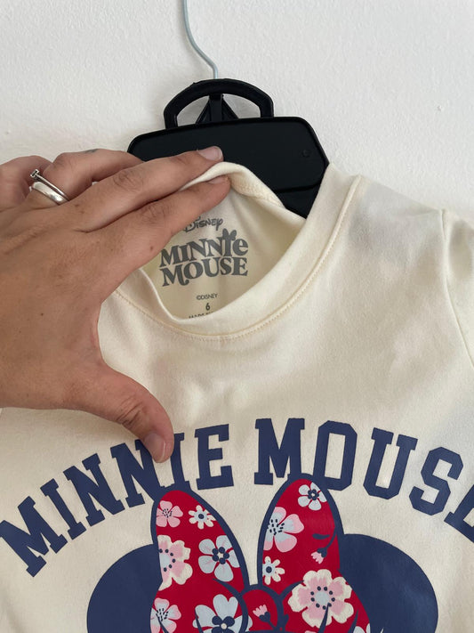 Conjunto Remera y Pollera Minnie Mouse Talle 6