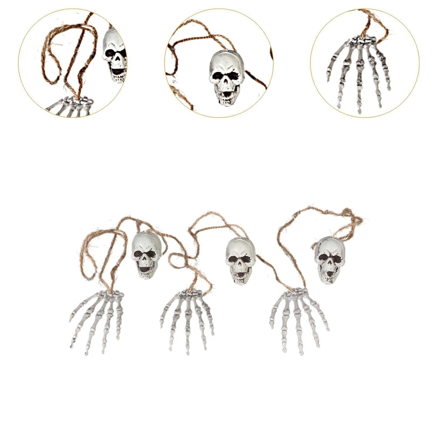 Deco Halloween Calaveras Y Manos De Esqueleto 150cm