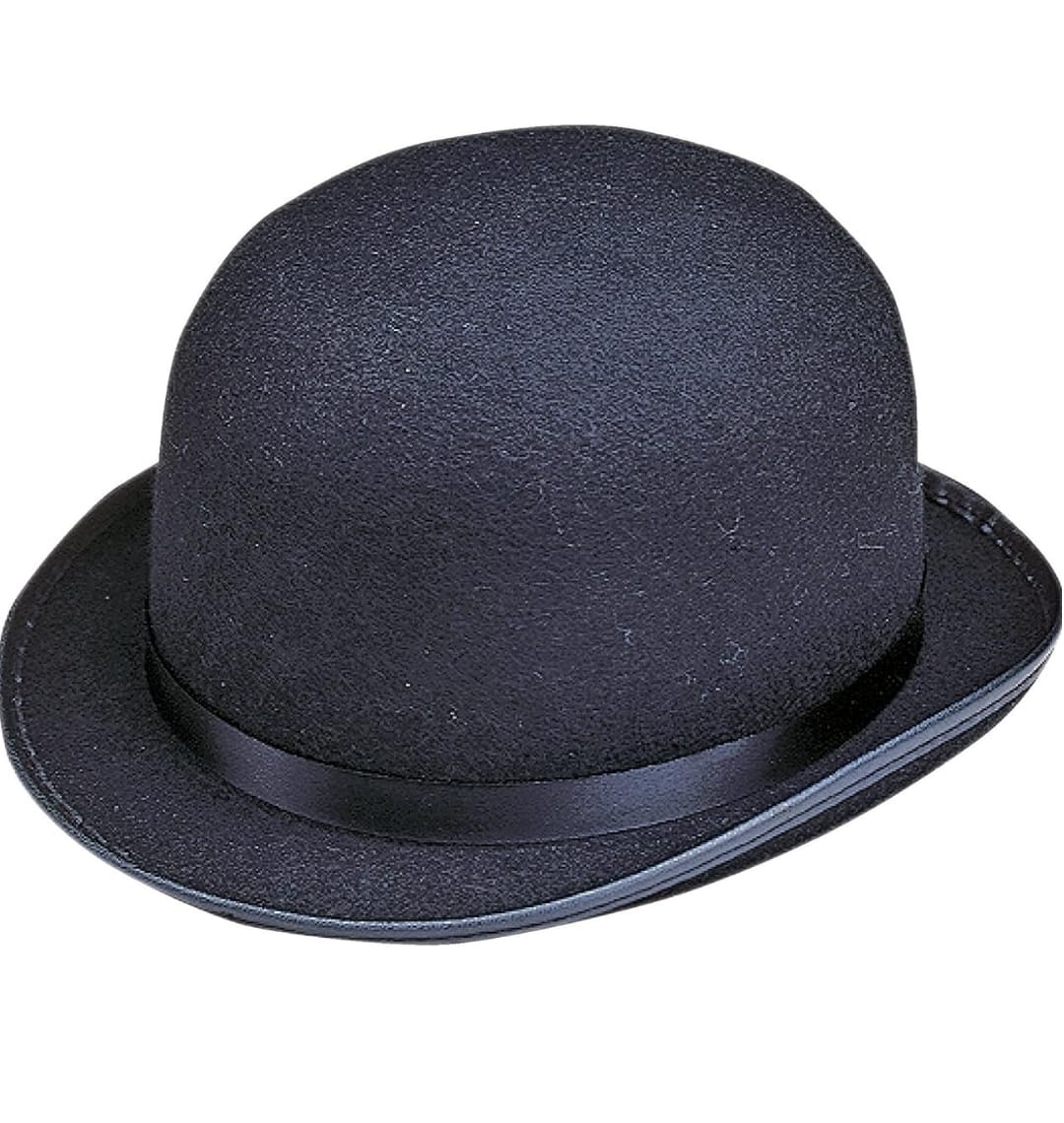 Gorro Sombrero Estilo Bombin Negro En Fieltro