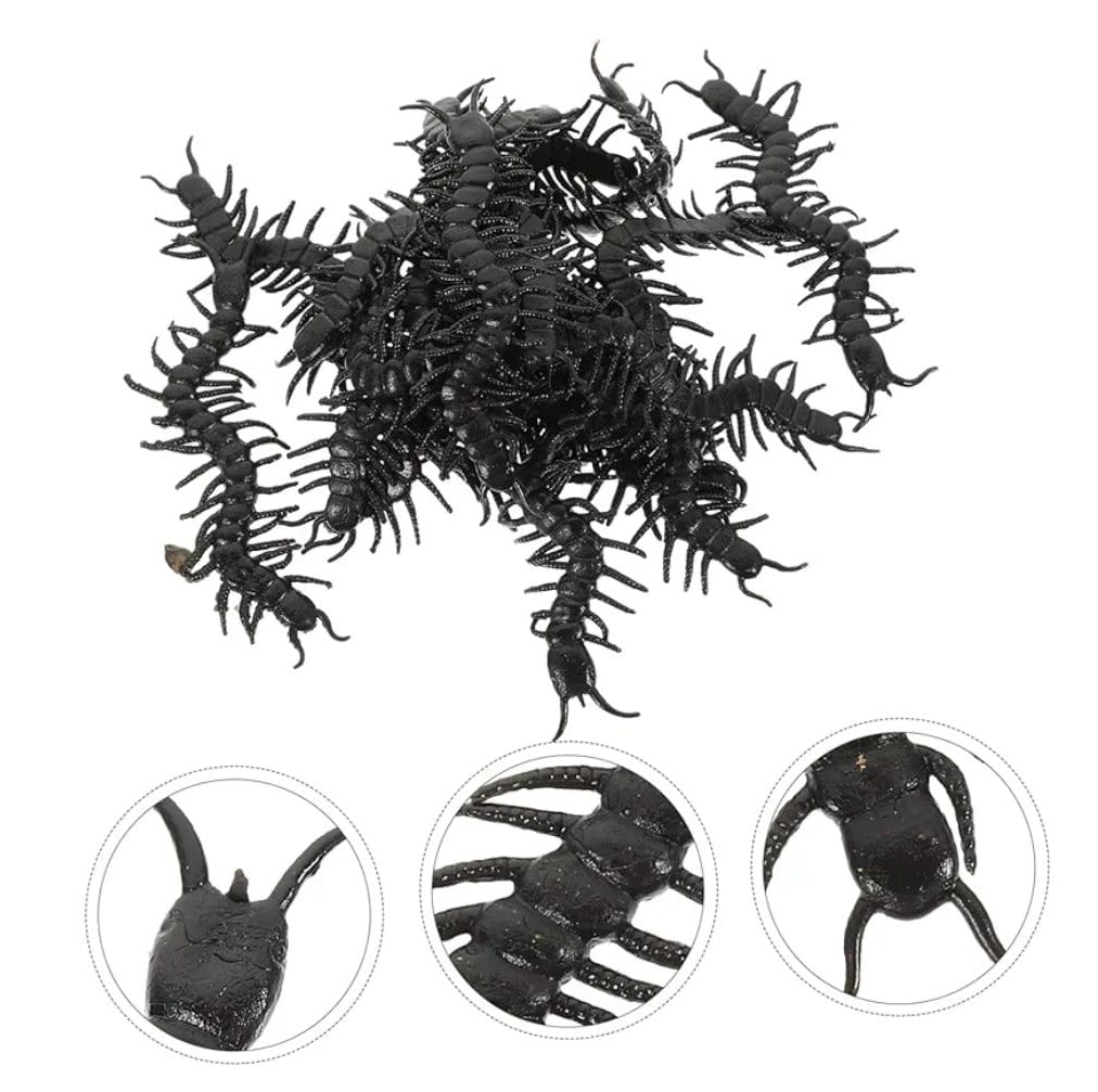 Pack De 6 Cienpiés De 6cm Decoracion Halloween