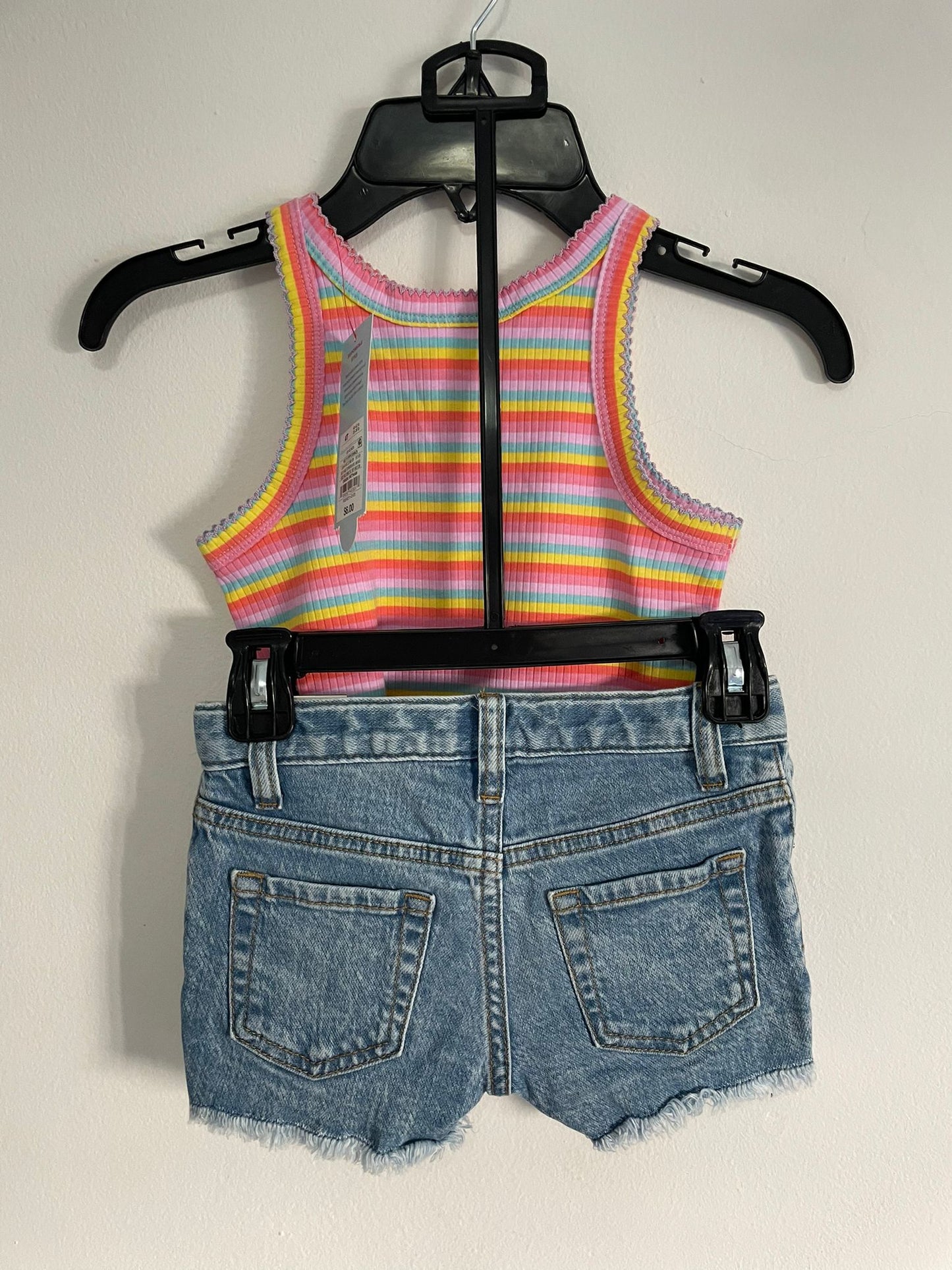 Conjunto Musculosa y short de jean talle 4