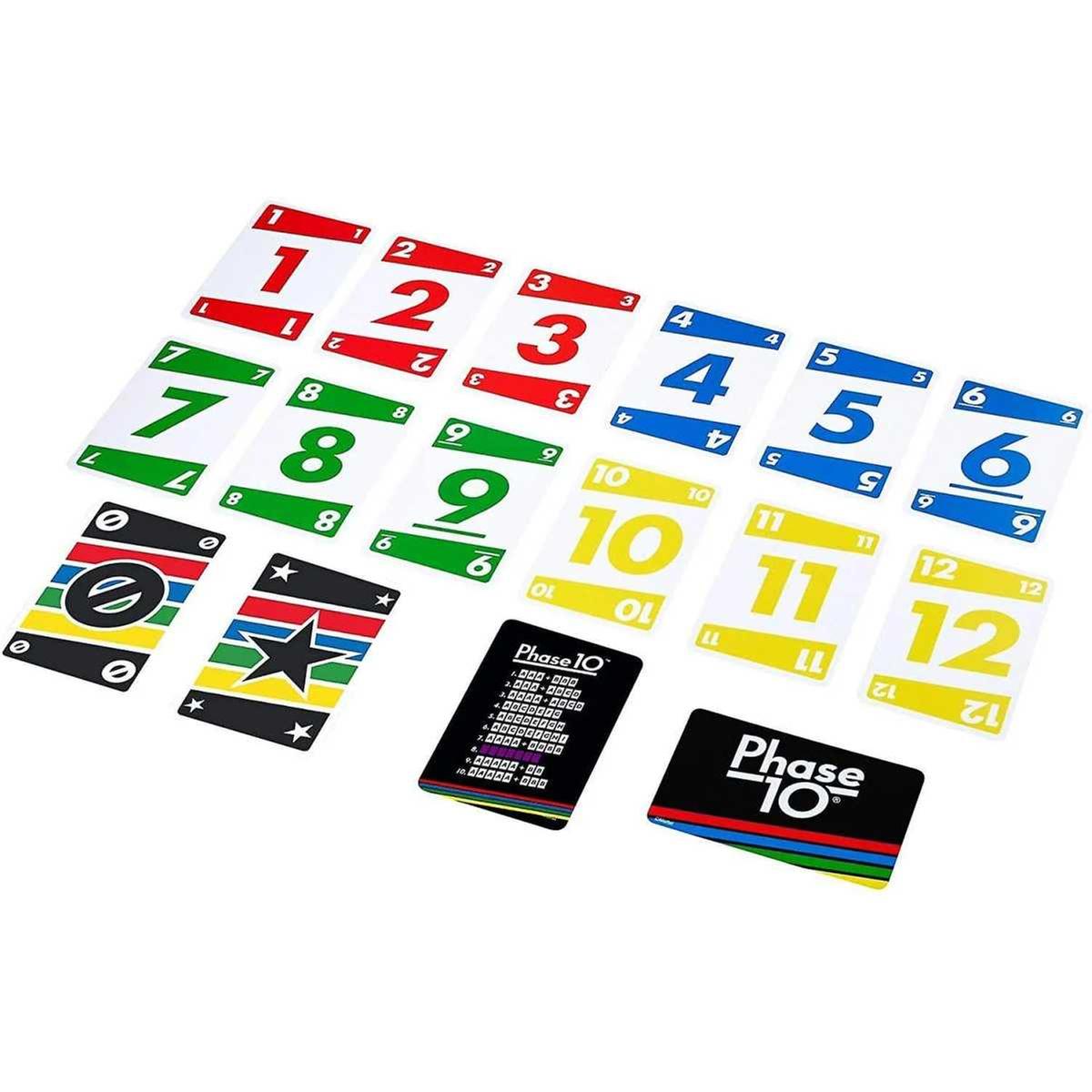 Juego de cartas Phase 10 inspirado en Rummy para fases familiares ㅤ
