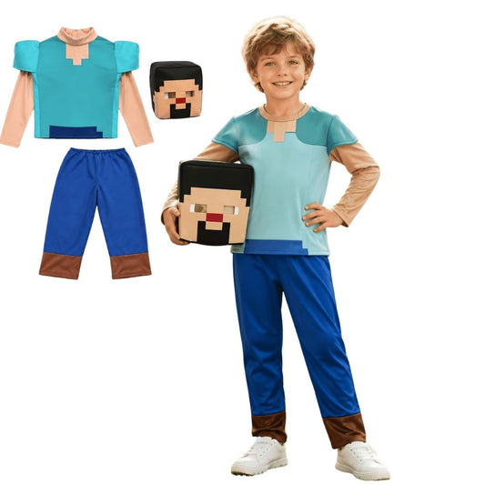 Disfraz Steve Minecraft para Niño con Máscara