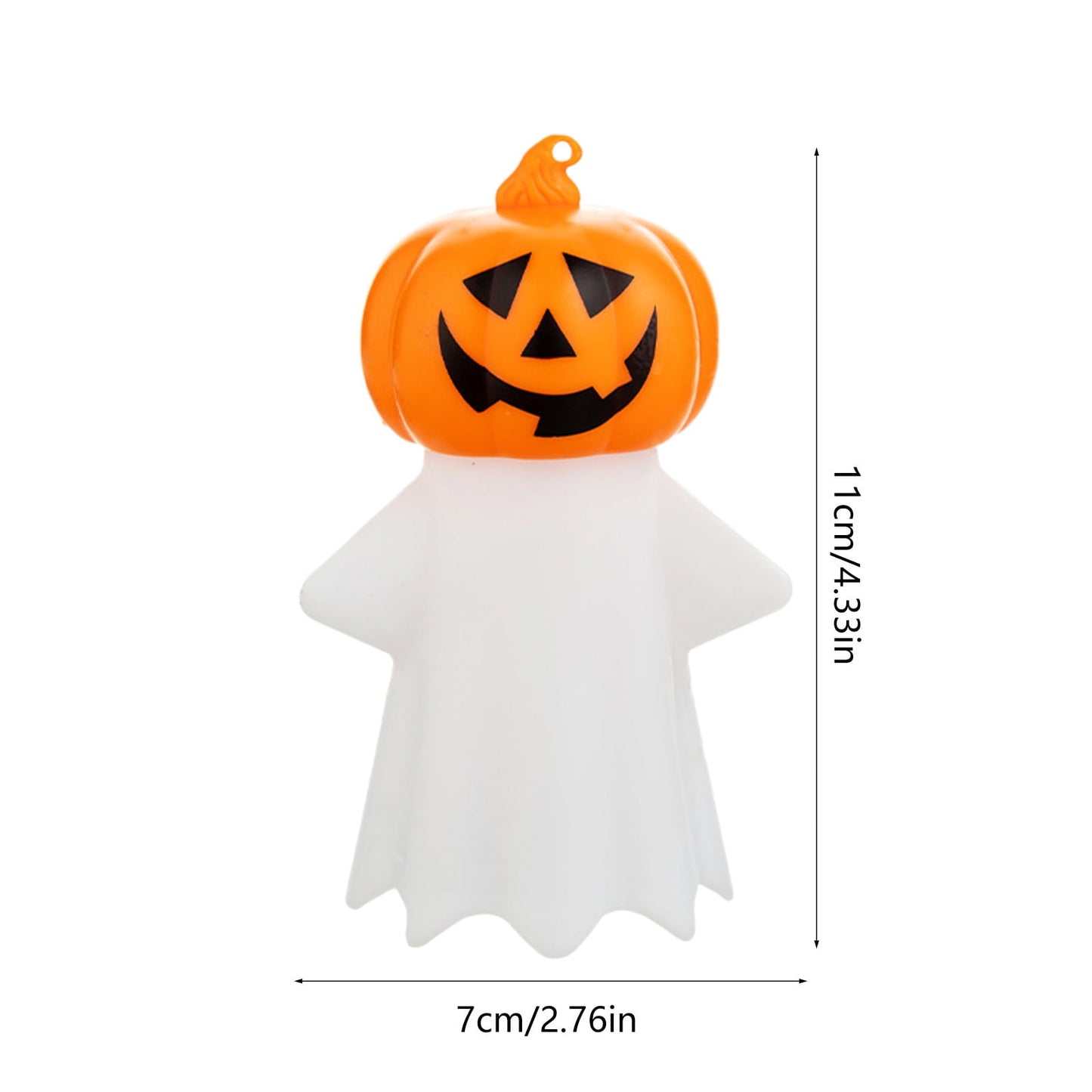Lampara Calabaza Fantasma 11cm Deco Halloween