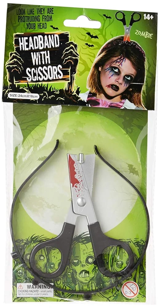 Vincha Tiara Halloween Tijera Accesorio