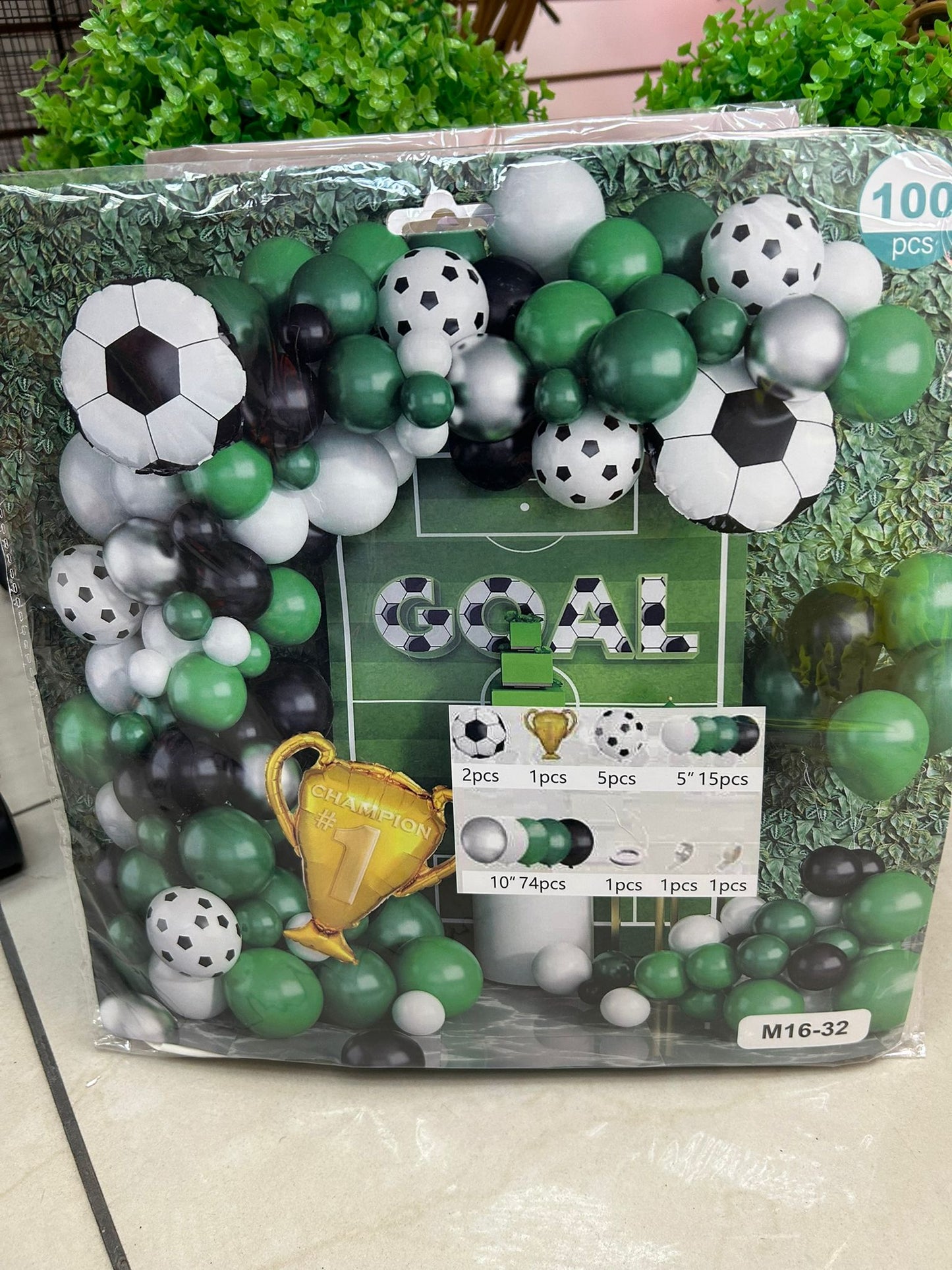 Pack De Globos De Futbol 100pcs Decoracion Cumple