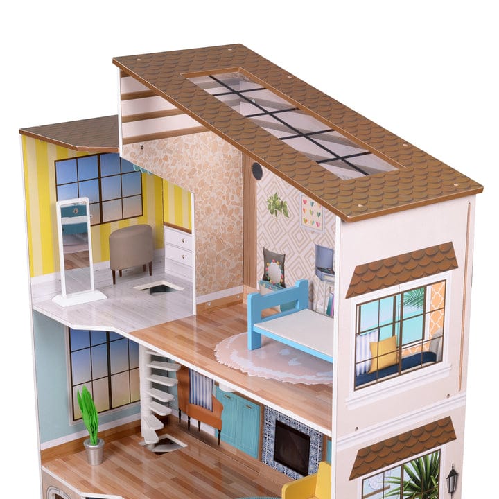 Casa De Muñecas En Madera Montessori 120cm
