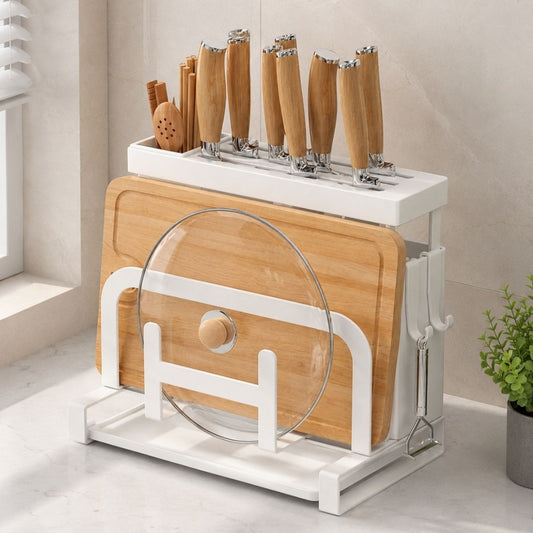 Escurridor Organizador De Cubiertos Blanco Negro