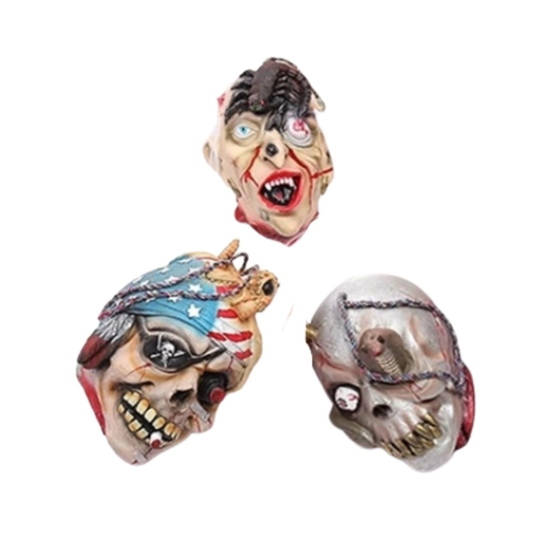 Cabezas Terroríficas de goma Para Decoración De Halloween