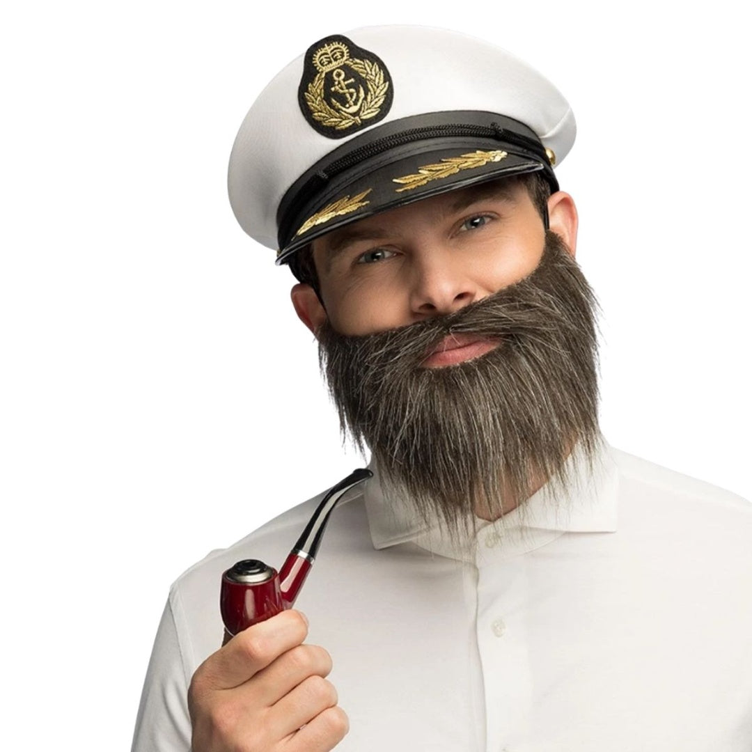 Disfraz Set De Capitán Gorro Pipa Y Barba Halloween